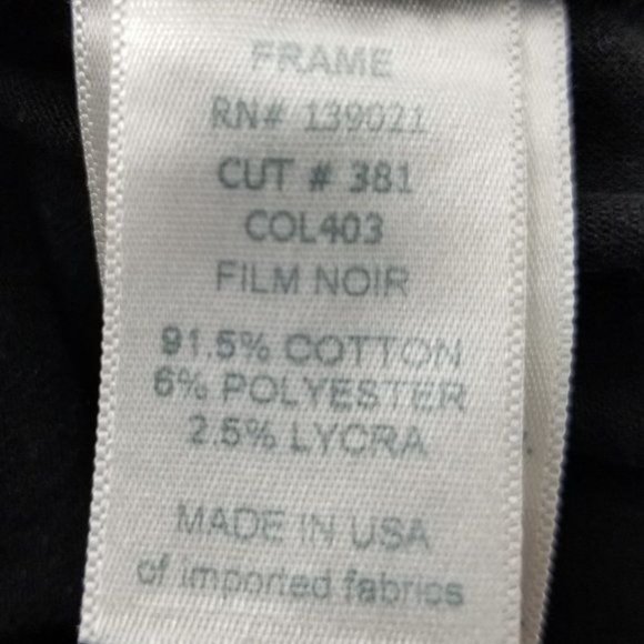 Frame Le Skinny De Jeanne Film Noir Raw Hem Jeans Size 27 - Picture 11 of 13